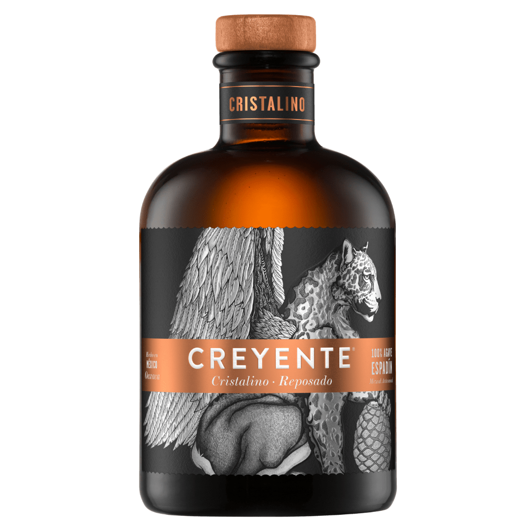 Botella de mezcal artesanal - Creyente Cristalino